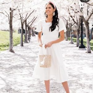 Rachel Parcell white dress.